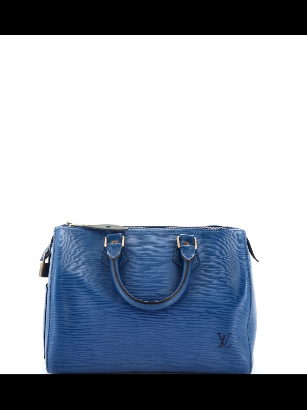 Louis Vuitton Blue Epi Leather Speedy 25 Handbag